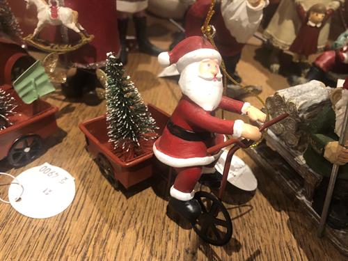 Julemand på cykle til ophæng 