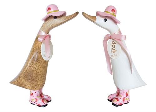 Dcuk Bamboo Duckling w. Hat & Boots in Pink/white 1 stk