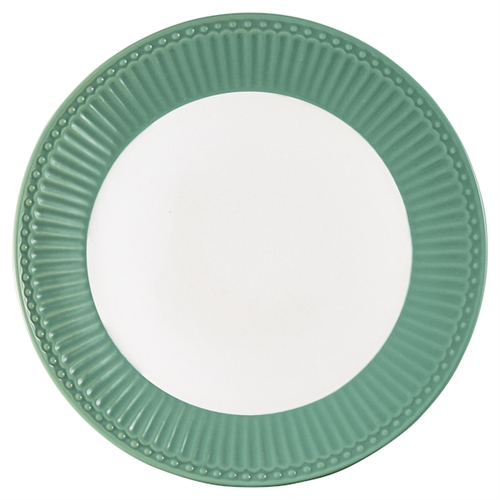 Stoneware Plate Alice dusty green