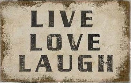 Canvasbillede - Live love laugh